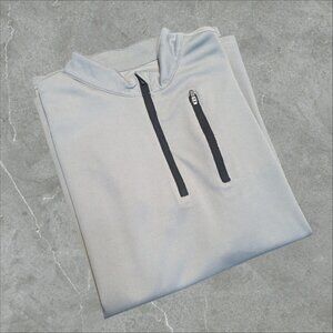 MIER Sports‎ Series Grey 1/4 Zip Pullover Long Sleeve Active Wear Size Large